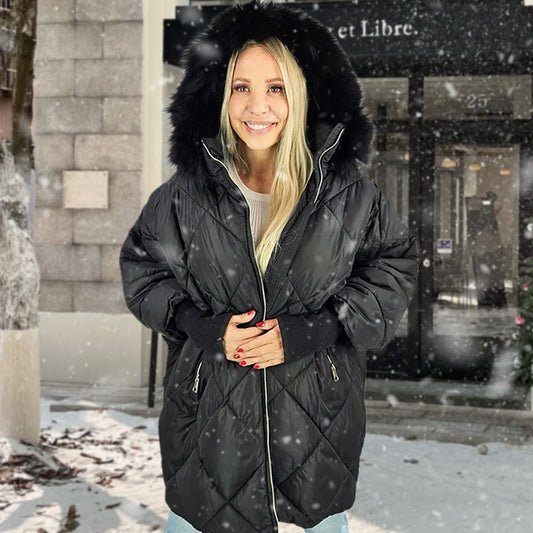 ❄️Winterschlussverkauf❄️Damen Midi-Parka mit Strickärmeln✈️Kostenloser Versand✈️ Antaradus