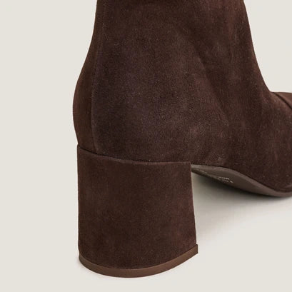 ALMA – Veloursleder Stiefeletten mit Blockabsatz ANTARADUS