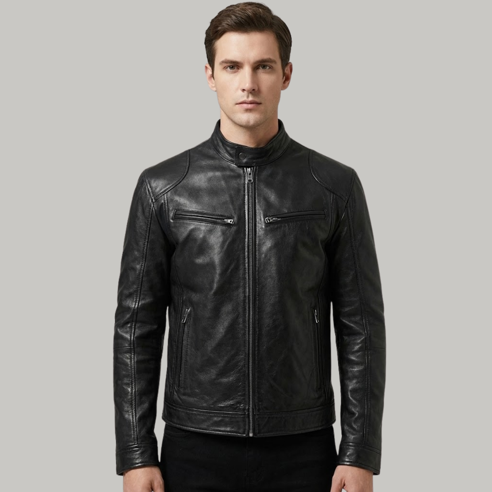 Antaradus™️ | Klassische Lederjacke mit strukturierter Passform - ANTARADUS