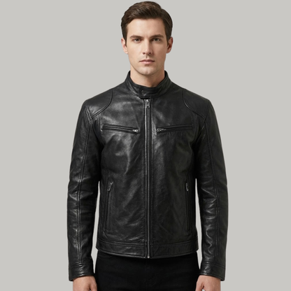 Antaradus™️ | Klassische Lederjacke mit strukturierter Passform - ANTARADUS