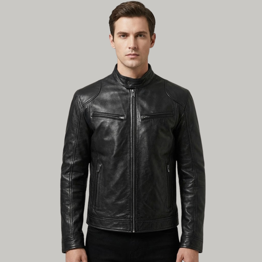 Antaradus™️ | Klassische Lederjacke mit strukturierter Passform - ANTARADUS