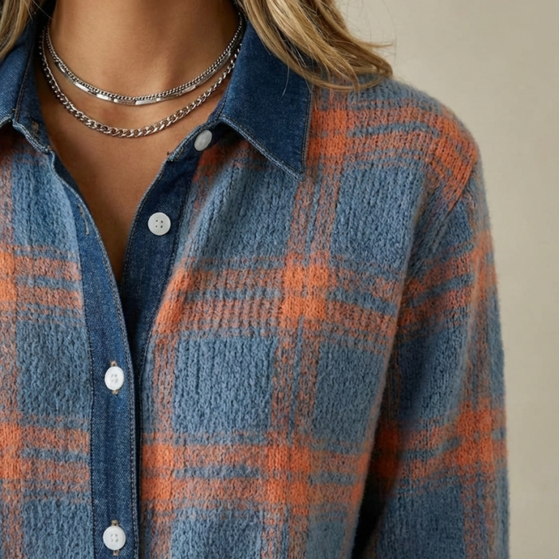 Antaradus™️ | Karierte Strickjacke mit entspannter Passform ANTARADUS