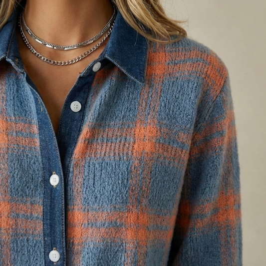 Antaradus™️ | Karierte Strickjacke mit entspannter Passform ANTARADUS