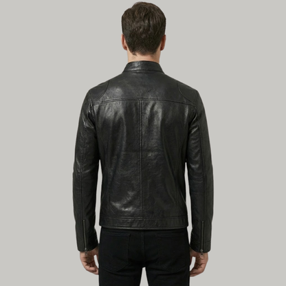 Antaradus™️ | Klassische Lederjacke mit strukturierter Passform - ANTARADUS