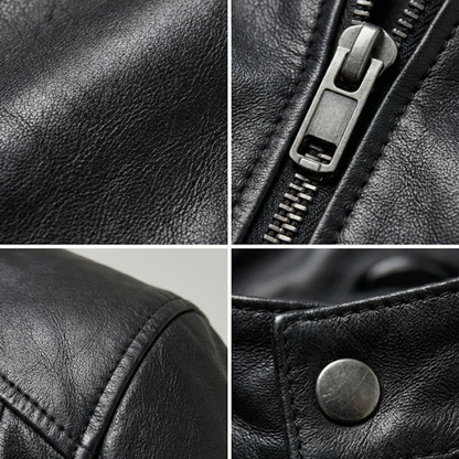 Antaradus™️ | Klassische Lederjacke mit strukturierter Passform - ANTARADUS