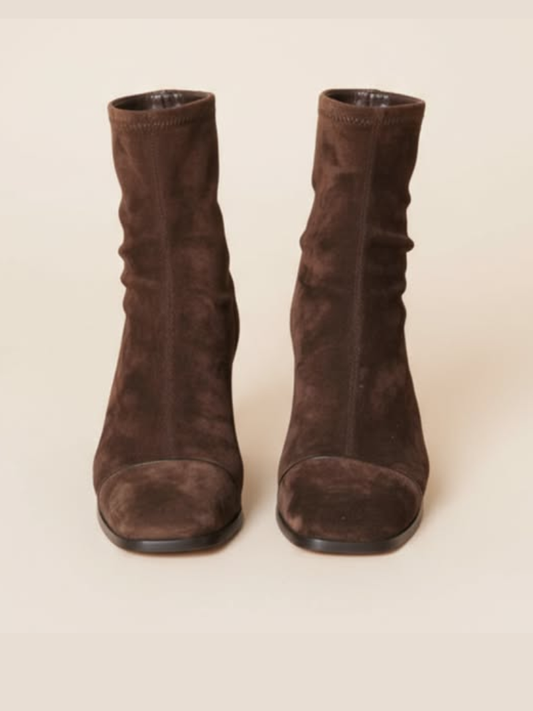 ALMA – Suede Block-Heel Boots ANTARADUS