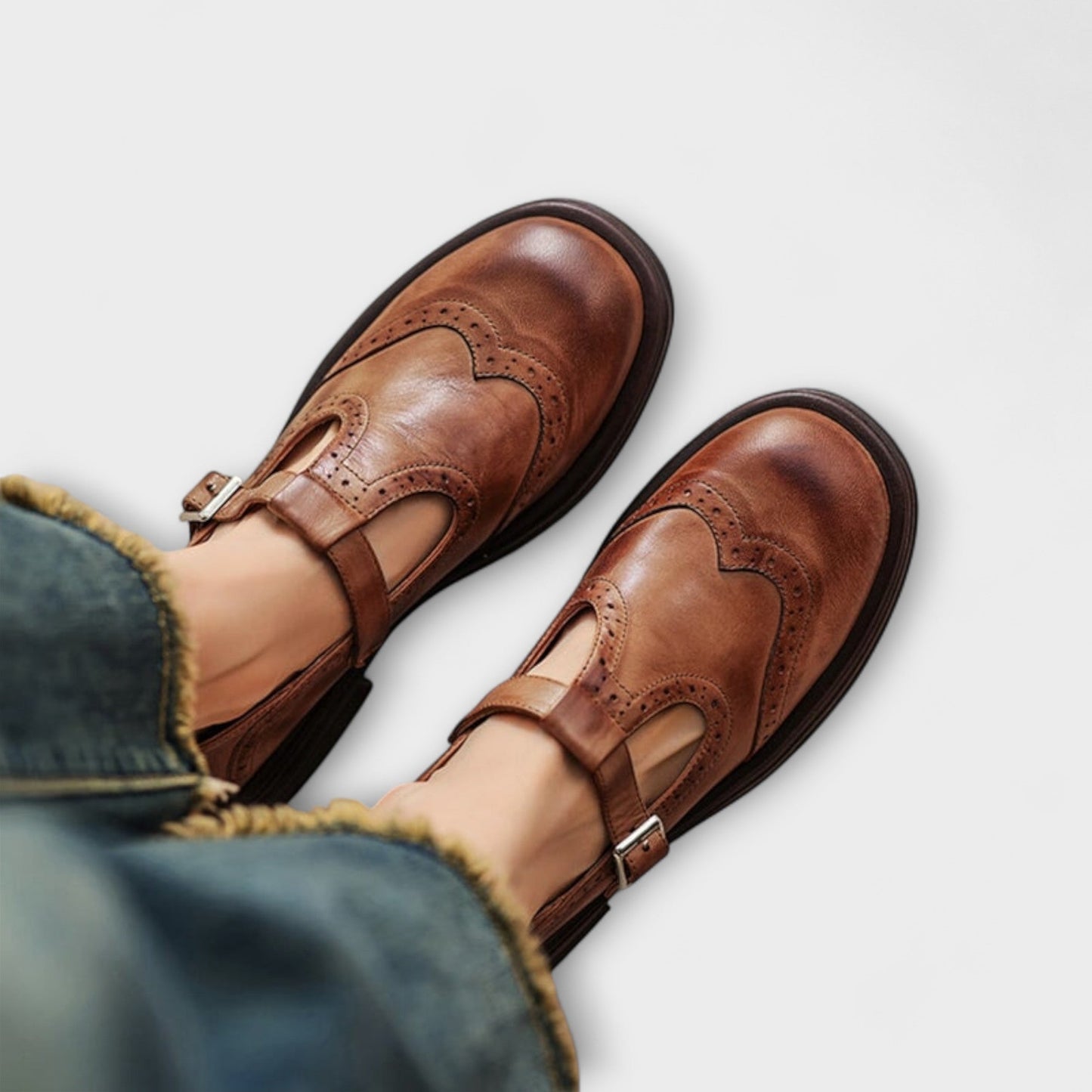 Velda | Elegante leren Mary Janes Antaradus