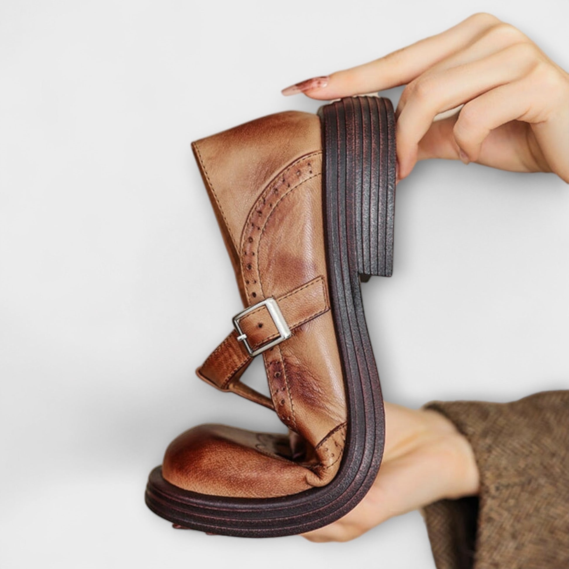 Velda | Elegante leren Mary Janes Antaradus